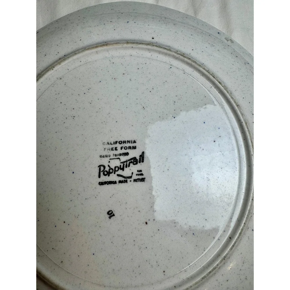 VTG Metlox Poppytrail MCM Dinner Plate‎ Free Form Atomic Mobile 10.25